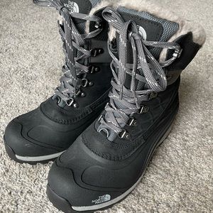 The North Face Winter boots, as new. Black and gray with faux fur top, insulated
